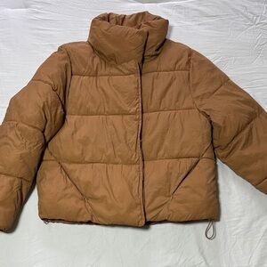 Women's Tan Puffer Jacket